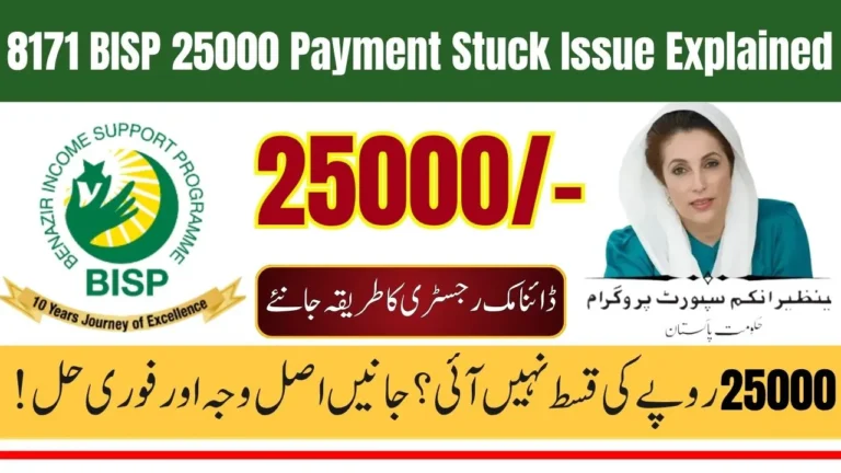 8171 BISP Rs. 25,000 Payment Stuck Issue Explained – Official Reasons & Complete Solutions 2026