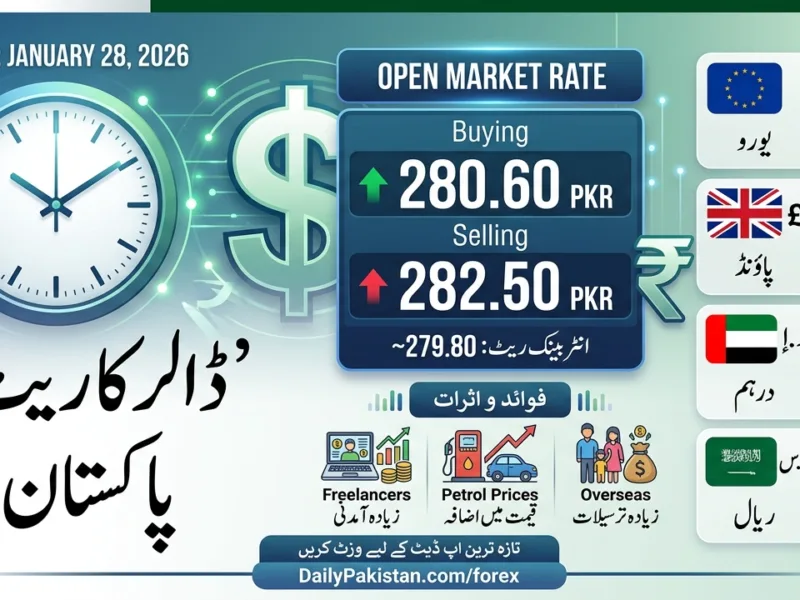 Dollar to PKR Open Market Rate Today – Latest USD to PKR Update (January 28, 2026)