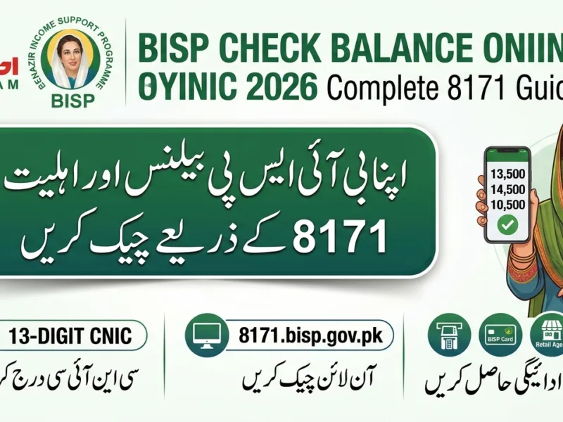 BISP Check Balance Online by CNIC 2026 – Complete 8171 Guide