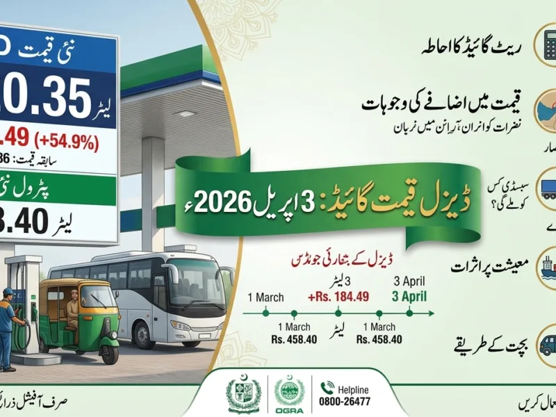Diesel Price in Pakistan Today 3 April 2026 – Complete HSD Rate Guide